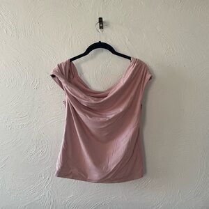 Abercrombie & Fitch Dusty Rose Drape Neck Women's Top